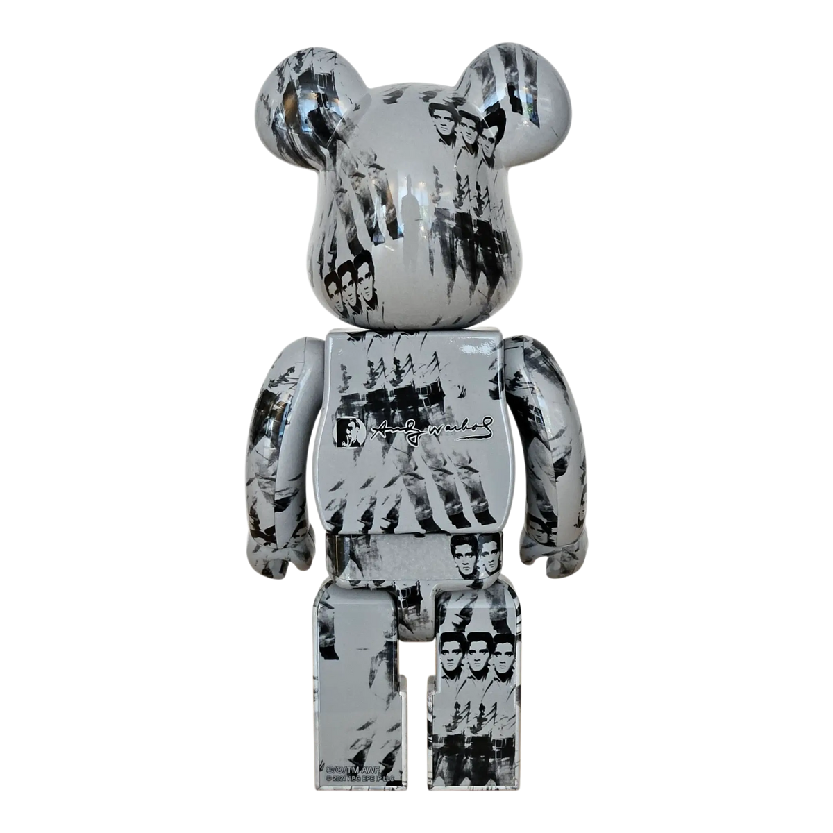 Bearbrick Andy Warhol's Elvis Presley 100%+400% Rückseite