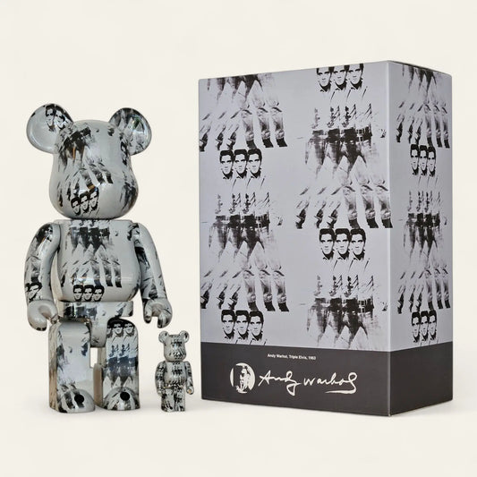 Bearbrick Andy Warhol's Elvis Presley 100%+400% mit Verpackung