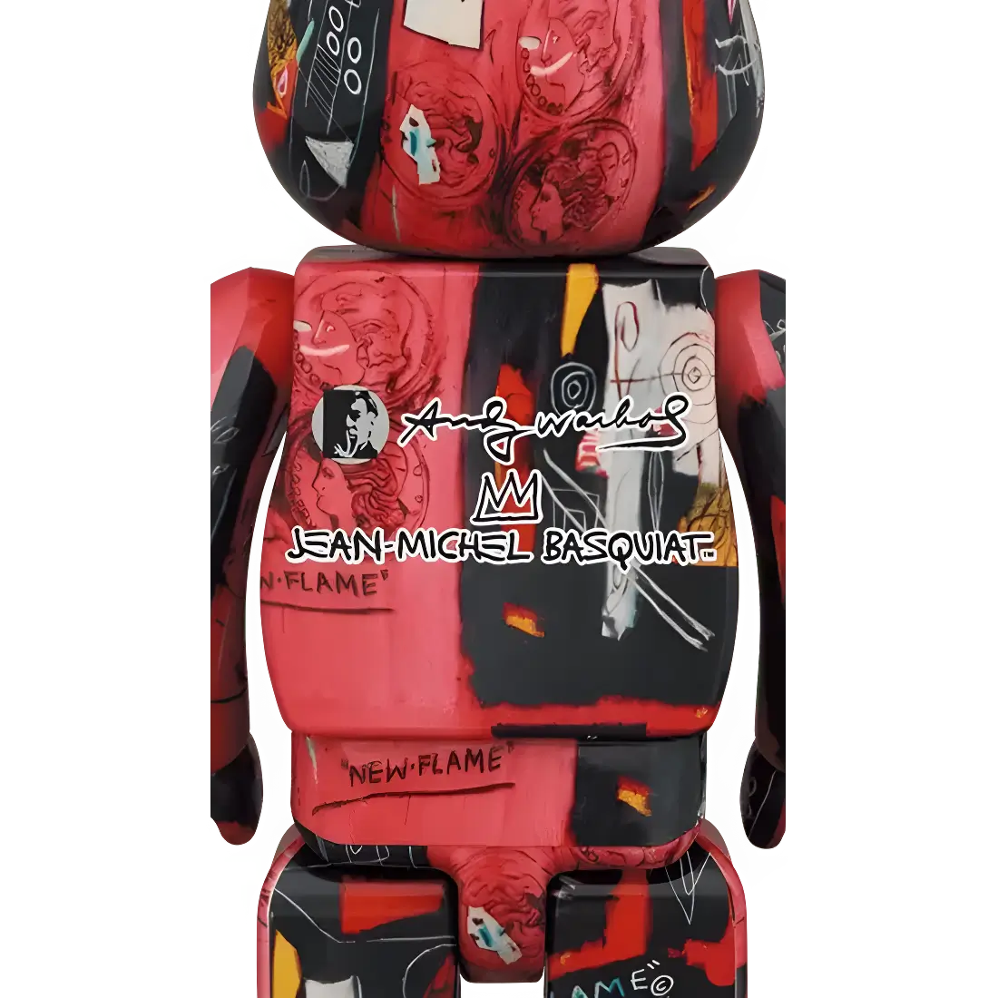 Bearbrick Andy Warhol × Jean-Michel Basquiat #1 100%+400% Herstellerbild 4