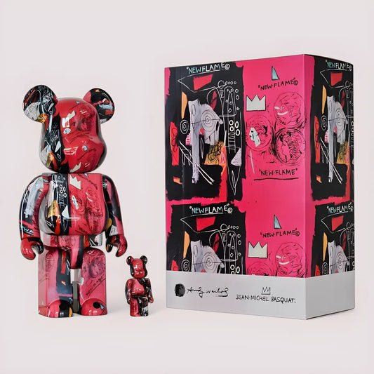 Bearbrick Andy Warhol × Jean-Michel Basquiat #1 100%+400% mit Verpackung