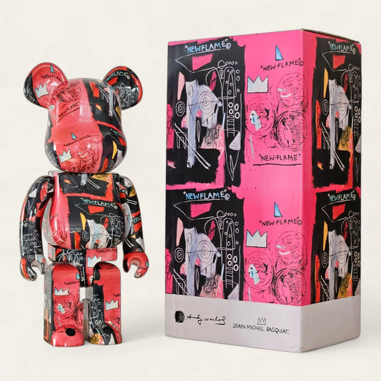 Bearbrick Andy Warhol × Jean-Michel Basquiat #1 mit Verpackung