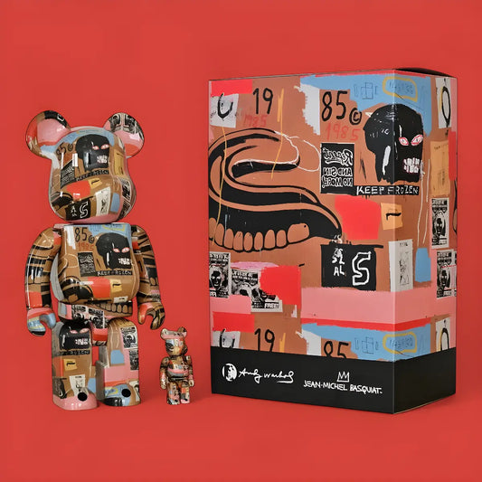 Bearbrick Andy Warhol × Jean-Michel Basquiat #2 100%+400% mit Verpackung