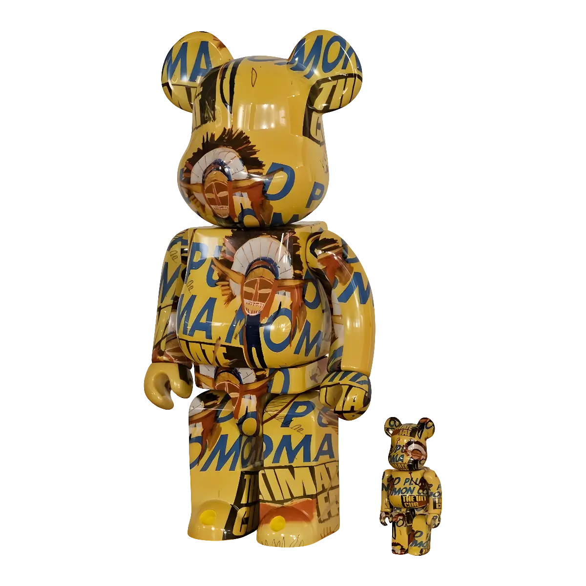 Bearbrick Andy Warhol × Jean-Michel Basquiat #3 100%+400% schräg