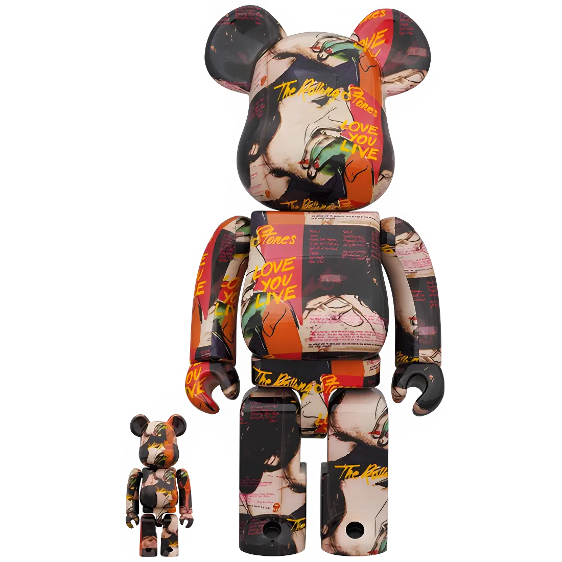 Bearbrick Andy Warhol × The Rolling Stones 'Love You Live' 100%+400% Herstellerbild 1