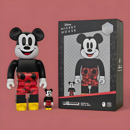 Bearbrick BAPE Mickey Mouse Color Version 100%+400% mit Verpackung