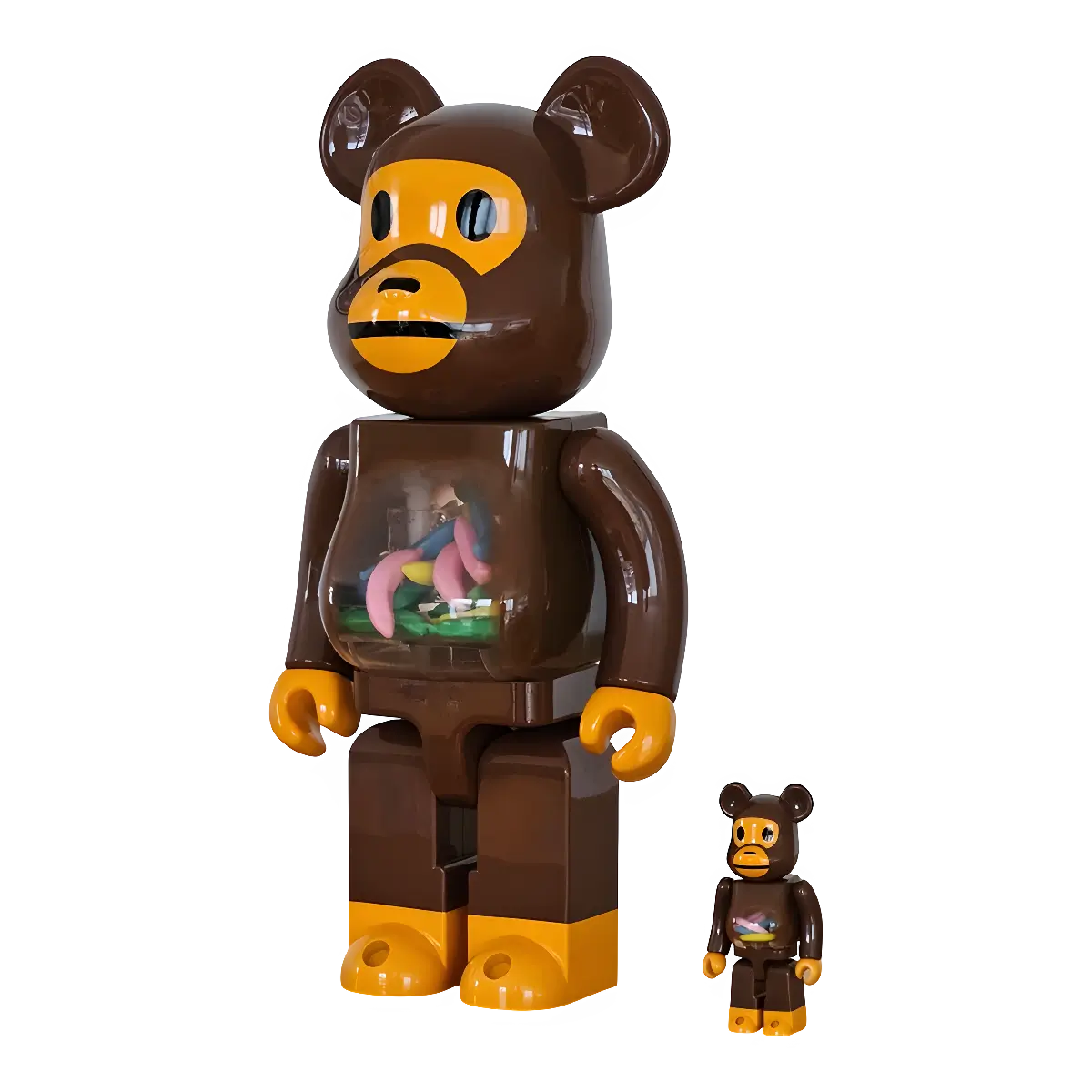 Bearbrick Baby Milo and Banana 100%+400% schräg