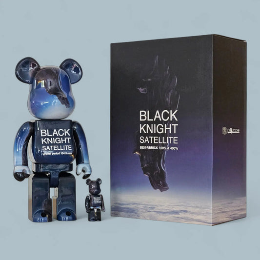 Bearbrick Black Knight Satellite 100%+400% mit Verpackung