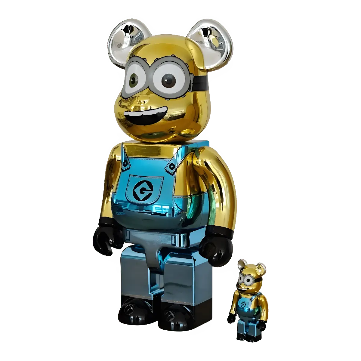 Bearbrick Bob Chrome Version schräg