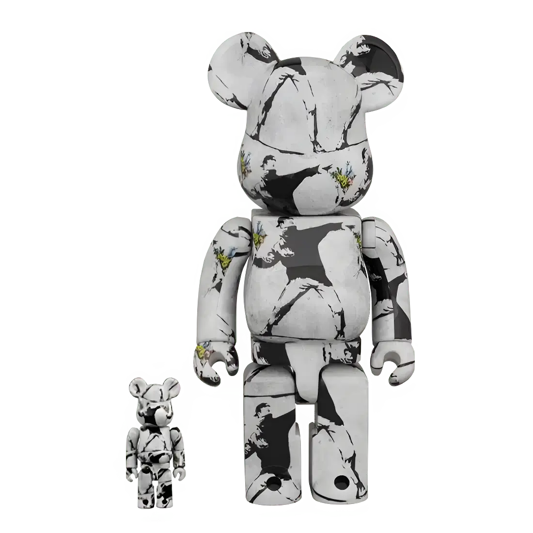 Bearbrick Brandalism 'Flower Bomber' 100%+400% Herstellerbild 1