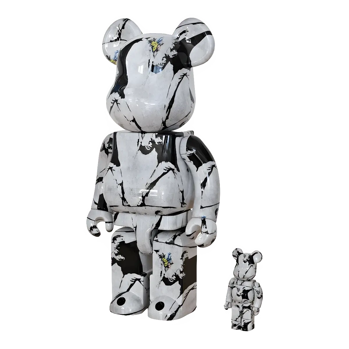 Bearbrick Brandalism 'Flower Bomber' 100%+400% schräg