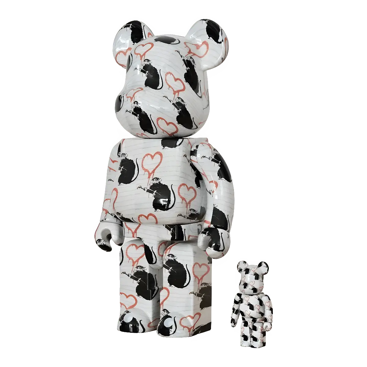 Bearbrick Brandalism 'Love Rat' 100%+400% schräg