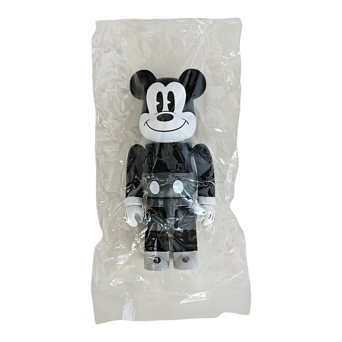Bearbrick Chase Mickey Mouse & Friends - Mickey Mouse Black & White Version in Folie