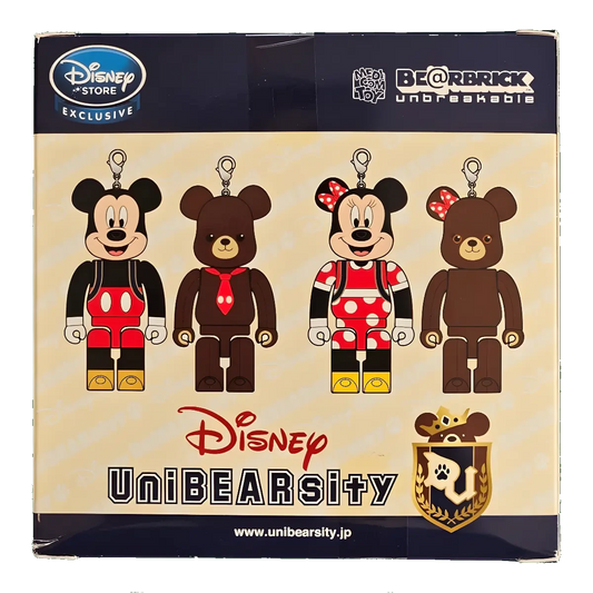 Bearbrick Disney UniBEARsity Minnie Mouse & Pudding Set 100% Verpackungsrückseite
