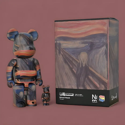 Bearbrick Edvard Munch 'Scream' 100%+400% mit Verpackung