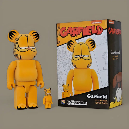 Bearbrick Garfield Flocky Version 100%+400% mit Verpackung