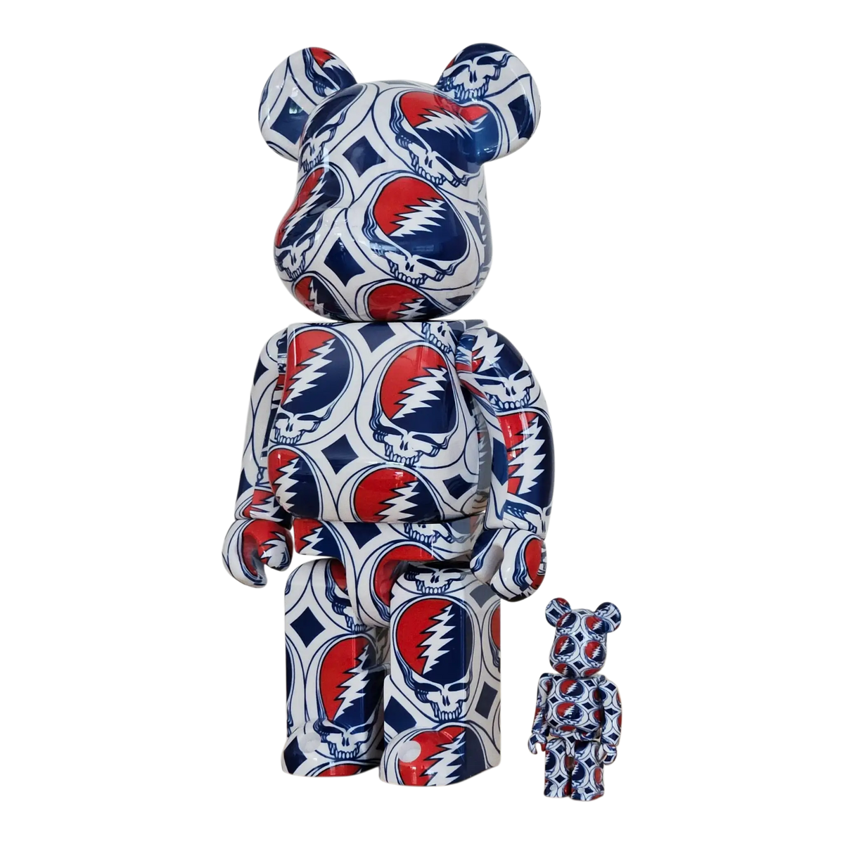 Bearbrick Grateful Dead 'Steal Your Face' 100%+400% schräg