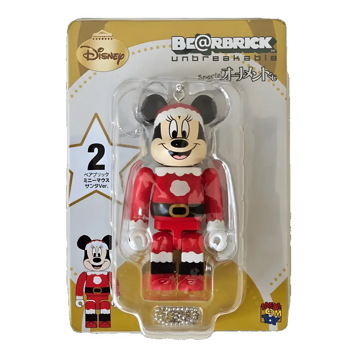 Bearbrick Happy Kuji 'Disney Special Ornament' (2011) - 2 Minnie Mouse Santa Version 100% in der Verpackung