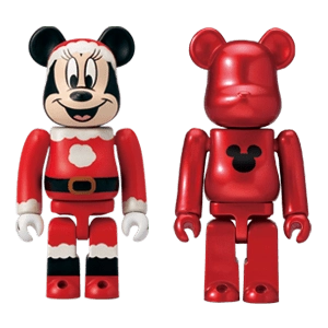 Bearbrick Happy Kuji 'Disney Special Ornament' (2011) - B Minnie Mouse Santa Version & Red Metallic 100% Herstellerbild