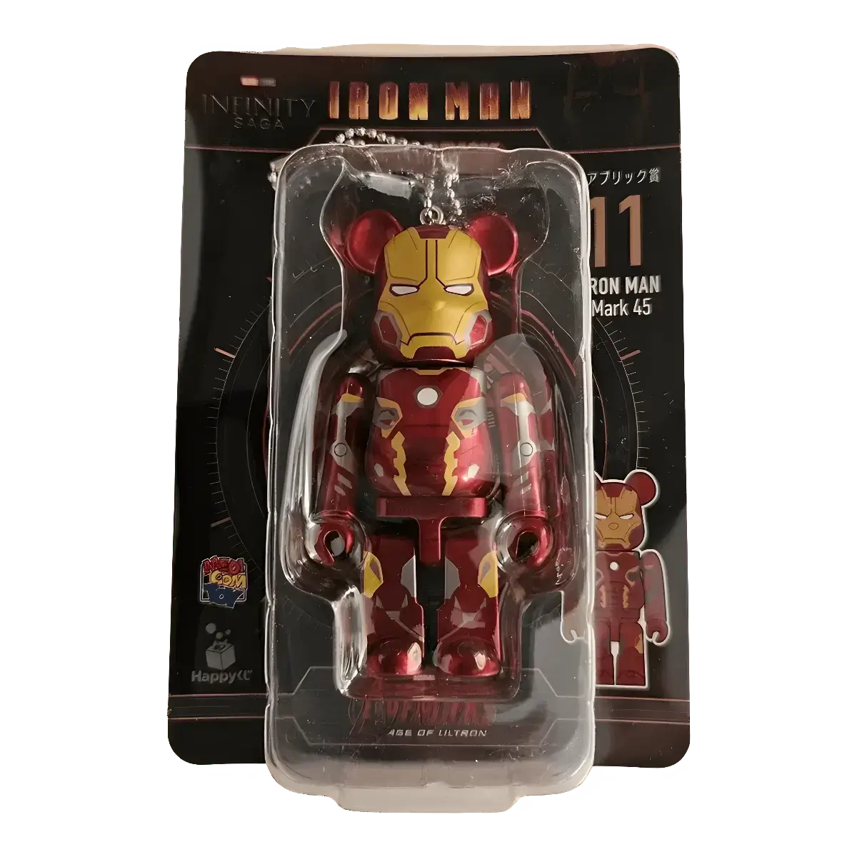 Bearbrick Happy Kuji 'Iron Man' (2023) - 11 Iron Man Mark 45 100% in der Verpackung