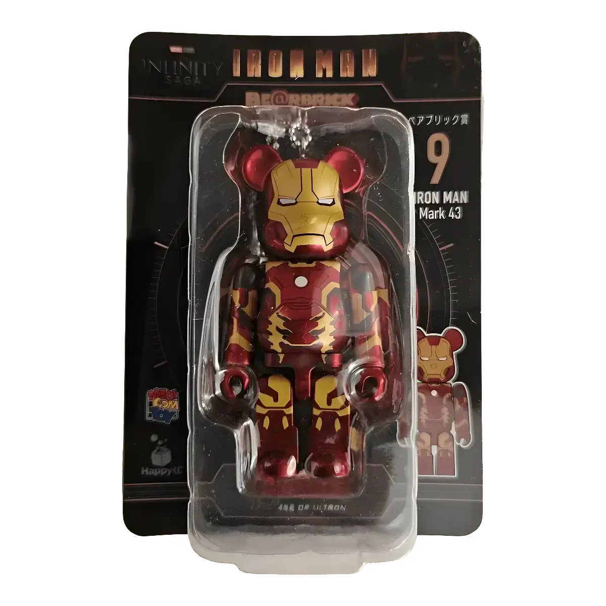 Bearbrick Happy Kuji 'Iron Man' (2023) - 9 Iron Man Mark 43 100% in der Verpackung