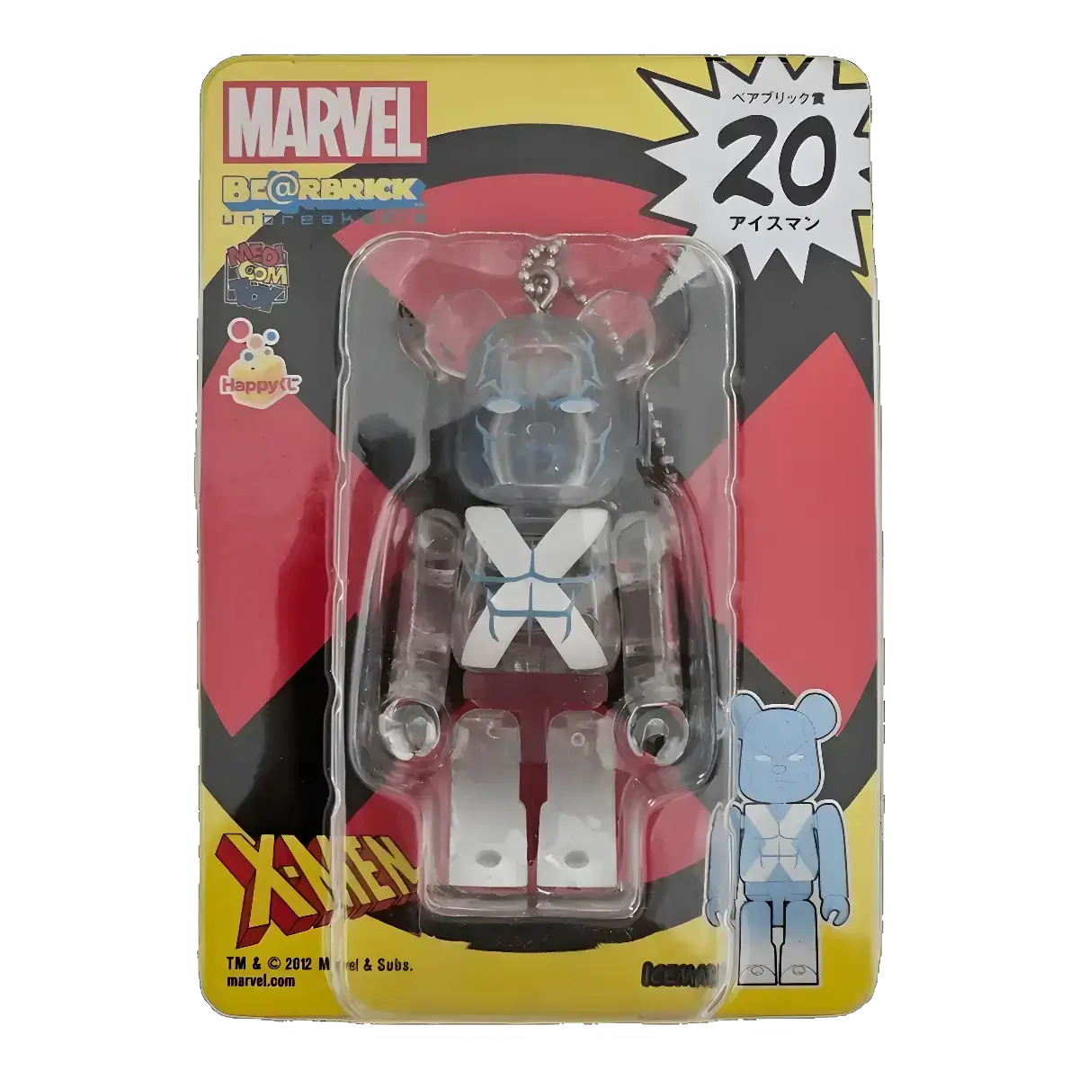 Bearbrick Happy Kuji 'MARVEL' (2012) - 20 Iceman 100% in der Verpackung