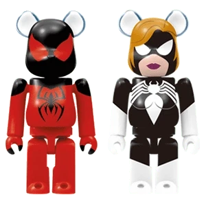 Bearbrick Happy Kuji 'Spider-Man' (2022) - A Scarlet Spider & Kane Parker 100% Herstellerbild