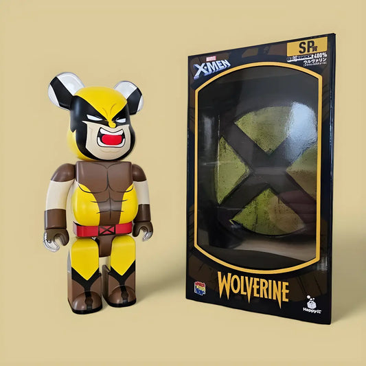 Bearbrick Happy Kuji 'X-Men' (2022) - SP Wolverine Brown Version 400% mit Verpackung