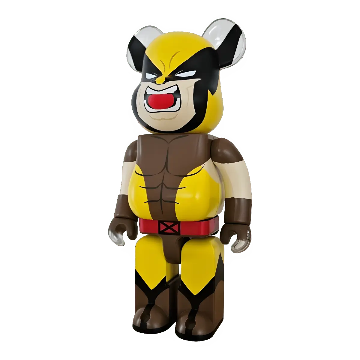 Bearbrick Happy Kuji 'X-Men' (2022) - SP Wolverine Brown Version 400% schräg