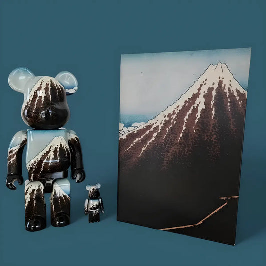 Bearbrick Katsushika Hokusai "Rainstorm Beneath the Summit" 100%+400% mit Verpackung
