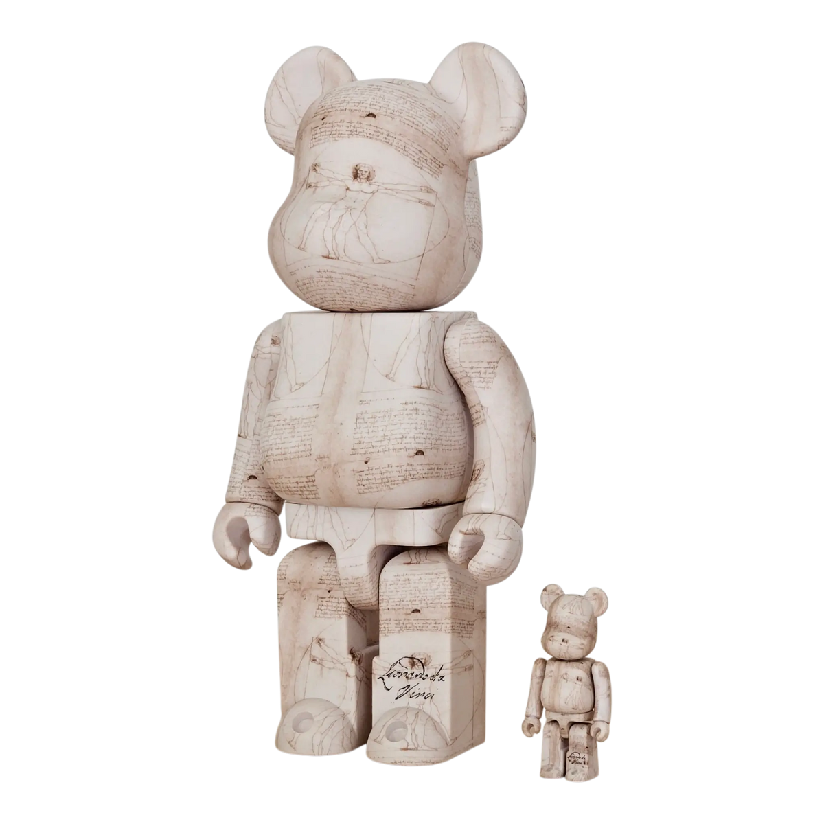 Bearbrick Leonardo da Vinci 'Vitruvian Man' 100%+400% schräg