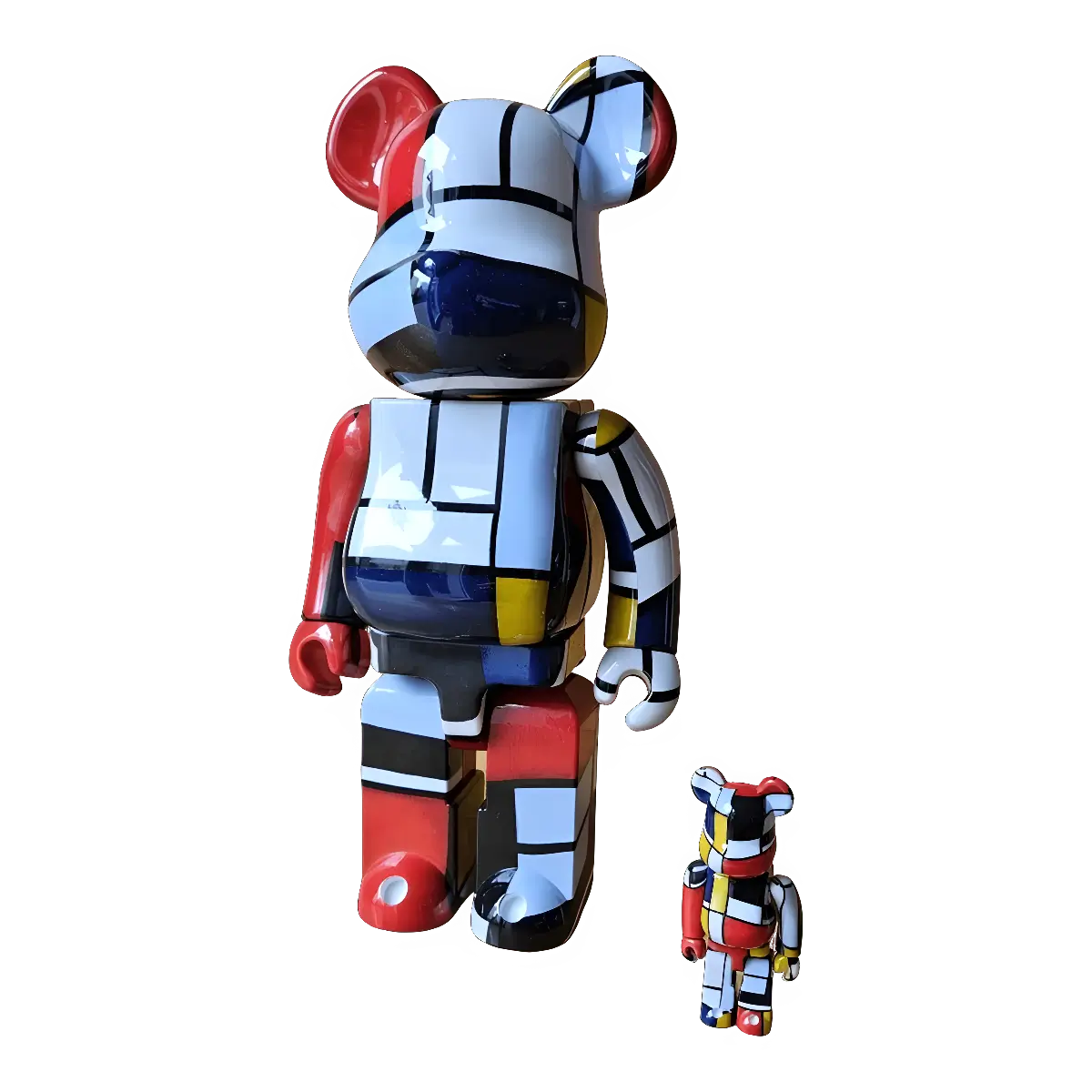 Bearbrick Piet Mondrian 100%+400% schräg
