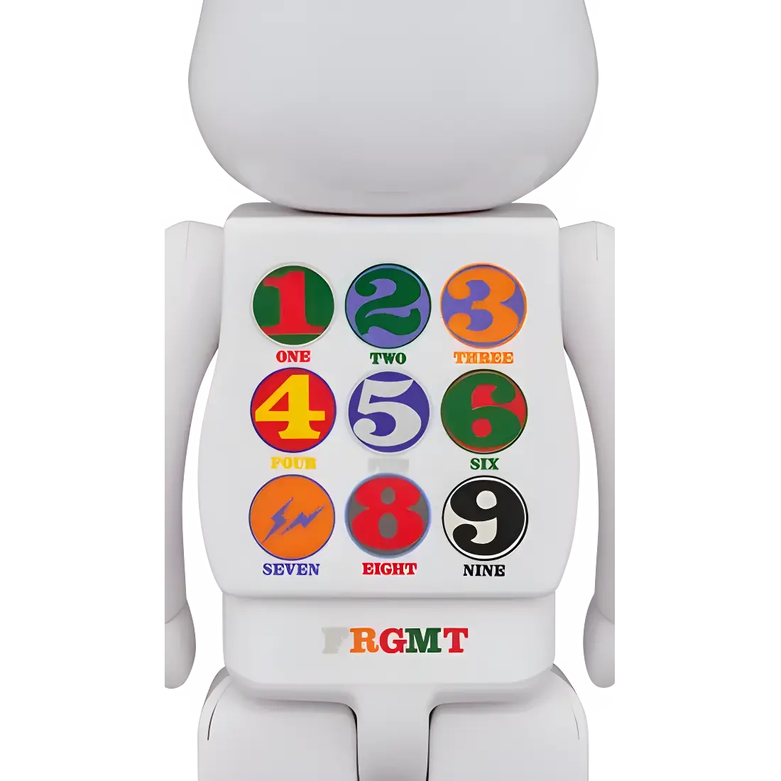 Bearbrick Robert Indiana × fragmentdesign White 100%+400% Herstellerbild 4