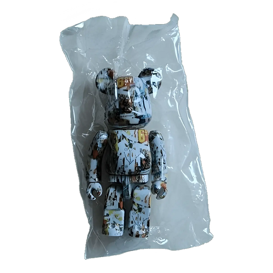 Bearbrick Series 42 Artist Andy Warhol × Jean-Michel Basquiat 100% in Folie