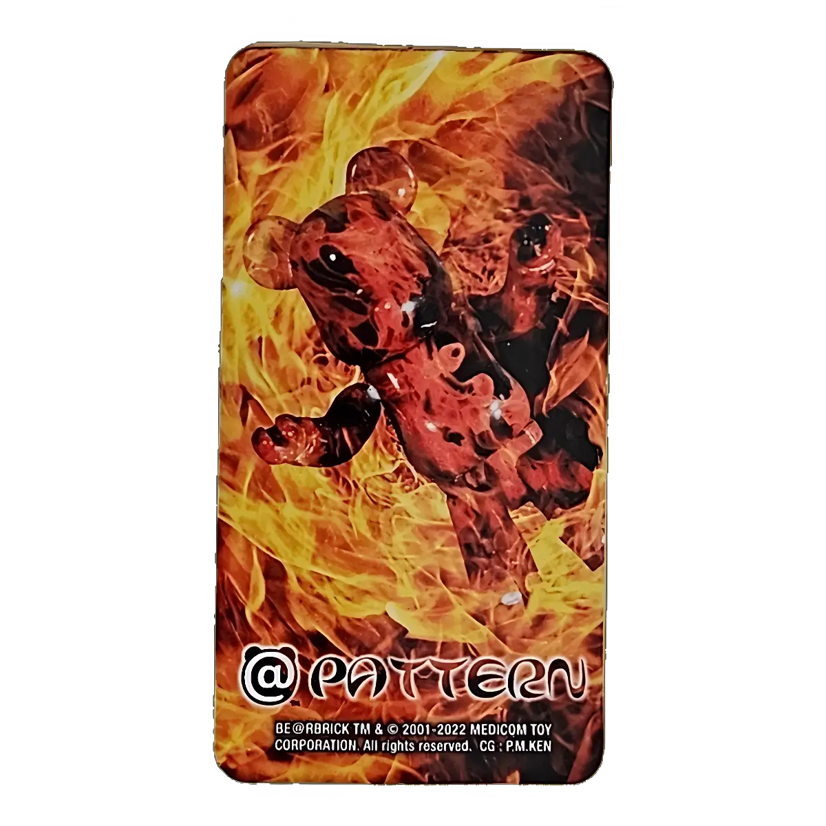 Bearbrick Series 44 Pattern 'Fire' 100% Begleitkarte