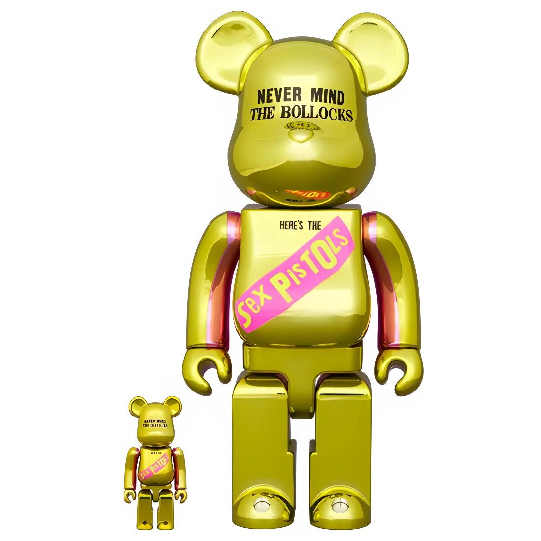 Bearbrick Sex Pistols Never Mind the Bollocks Chrome Version Herstellerbild 1