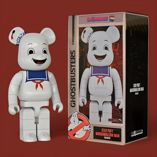 Bearbrick Stay Puft Marshmallow Man White Chrome Version 1000% mit Verpackung