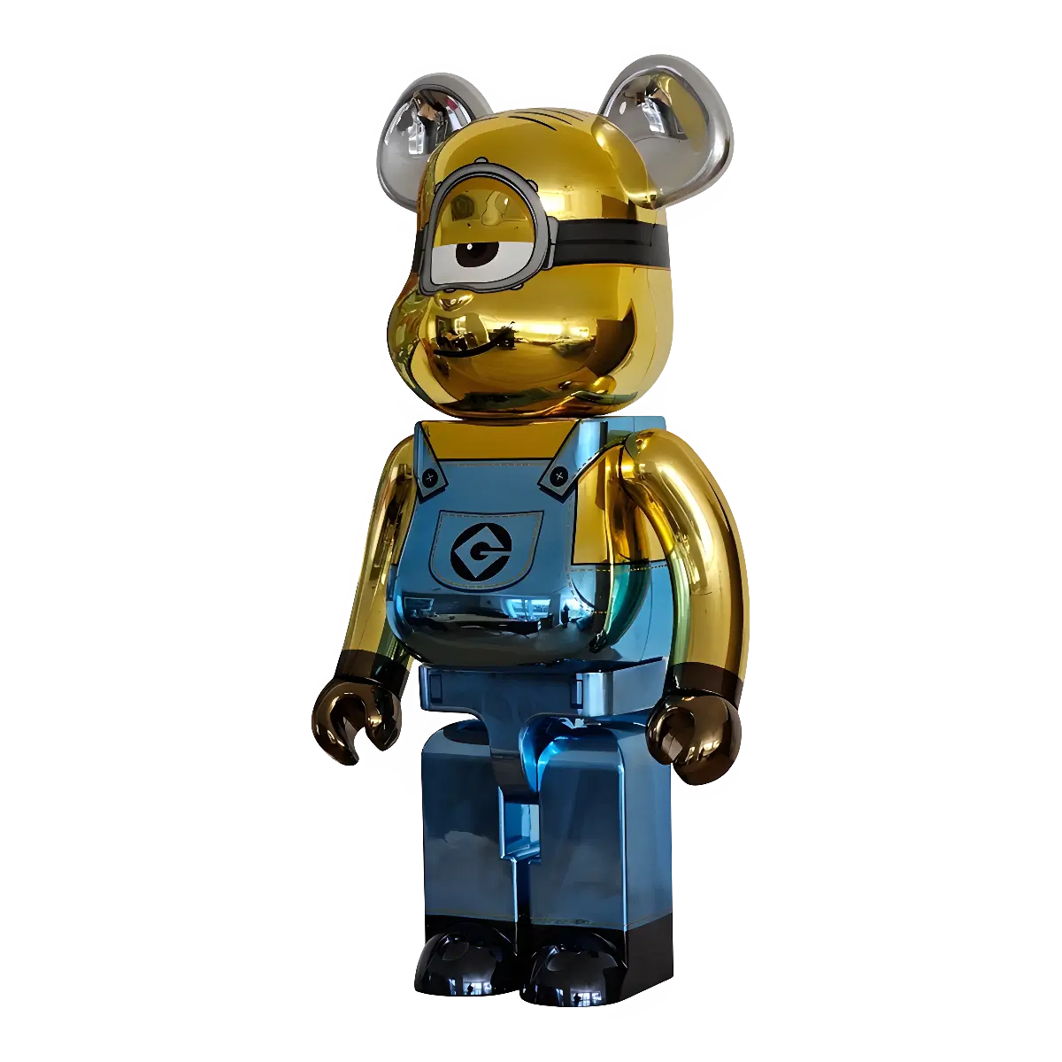 Bearbrick Stuart Chrome Version 1000% schräg