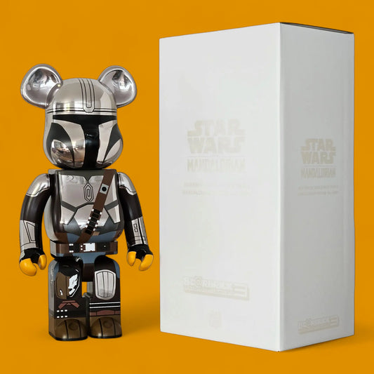 Bearbrick The Mandalorian Chrome Version 1000% mit Verpackung