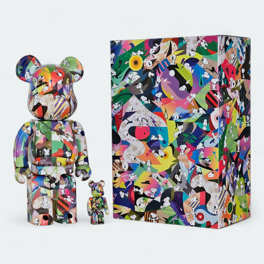 Bearbrick Tomokazu Matsuyama × PEANUTS 100%+400% mit Verpackung