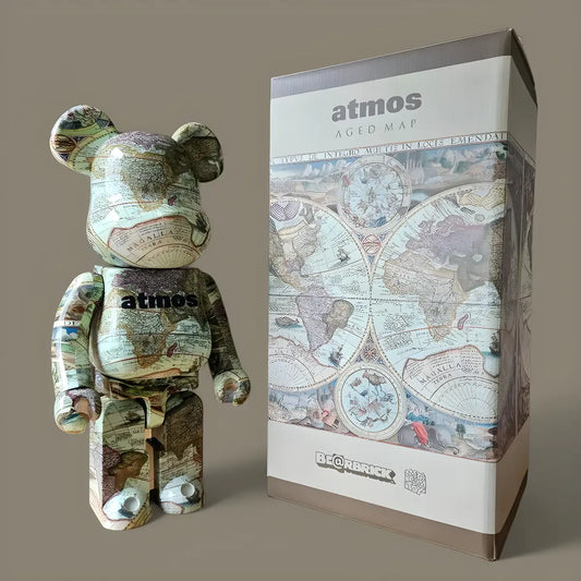 Bearbrick atmos Aged Map 1000% mit Verpackung