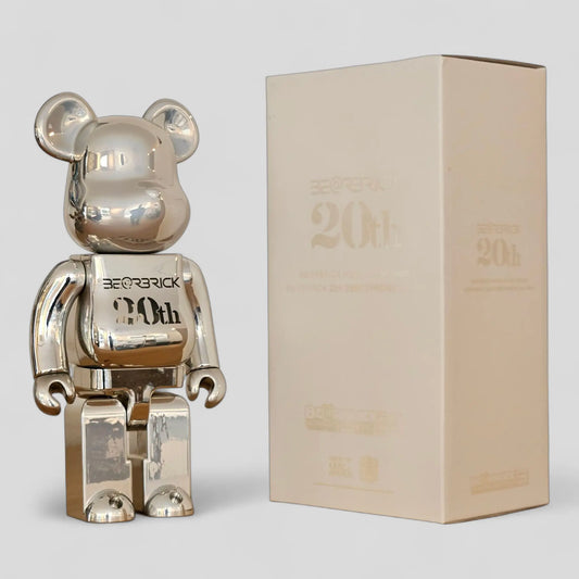 Bearbrick 20th Anniversary Deep Chrome Version 400% mit Verpackung