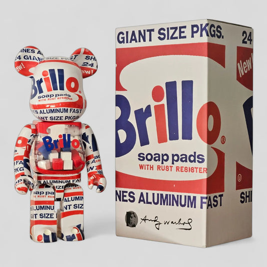 Bearbrick Andy Warhol 'Brillo' 2022 1000% mit Verpackung