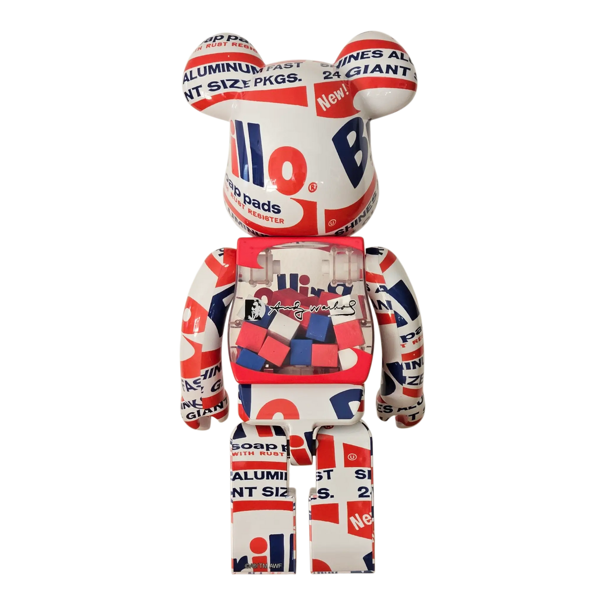 Bearbrick Andy Warhol 'Brillo' 2022 1000% Rückseite