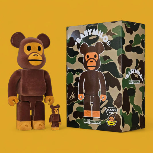 Bearbrick Baby Milo Flocky Version 100%+400% mit Verpackung