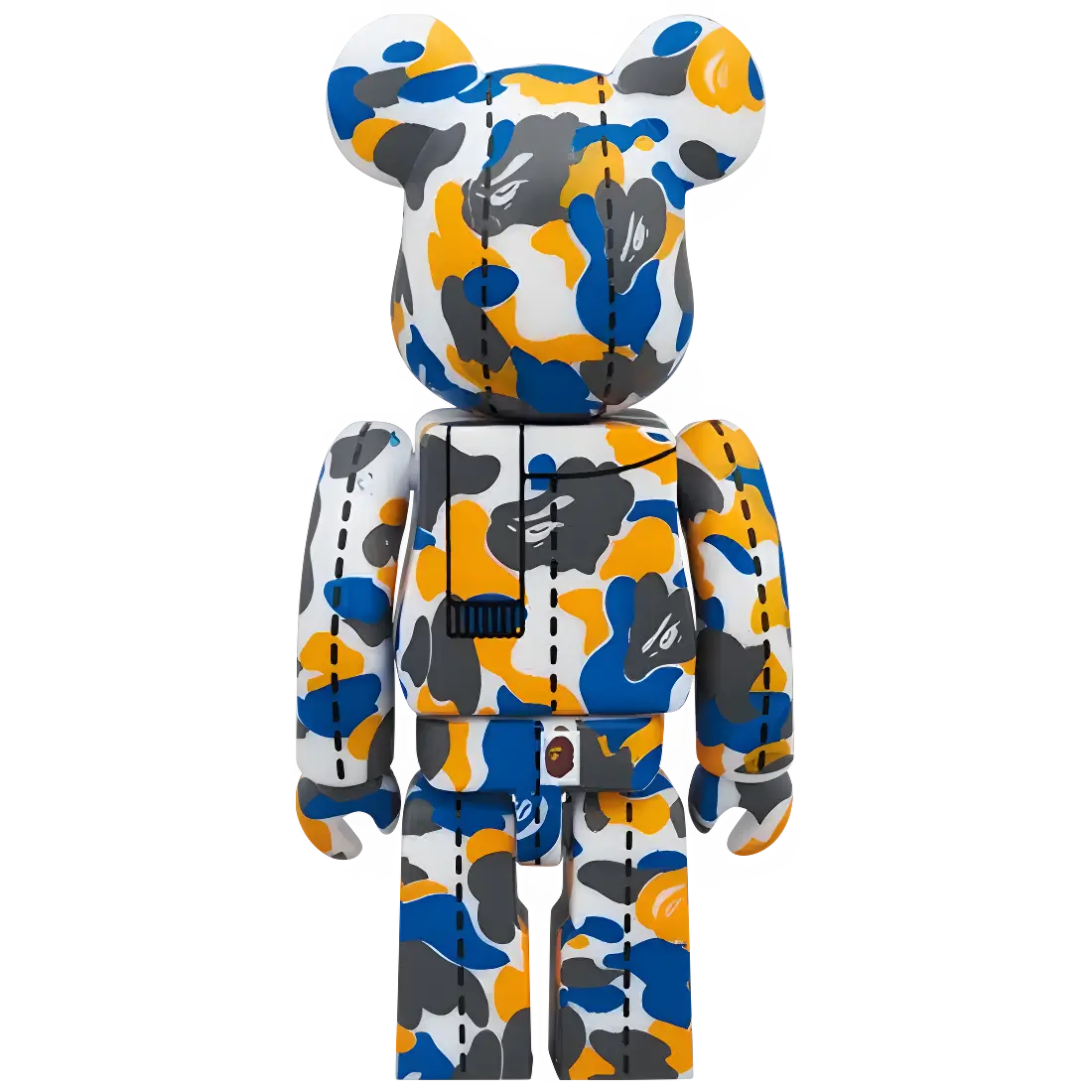 Bearbrick BAPE Camo 28th Anniversary #1 Blue Orange 100% Herstellerbild 2