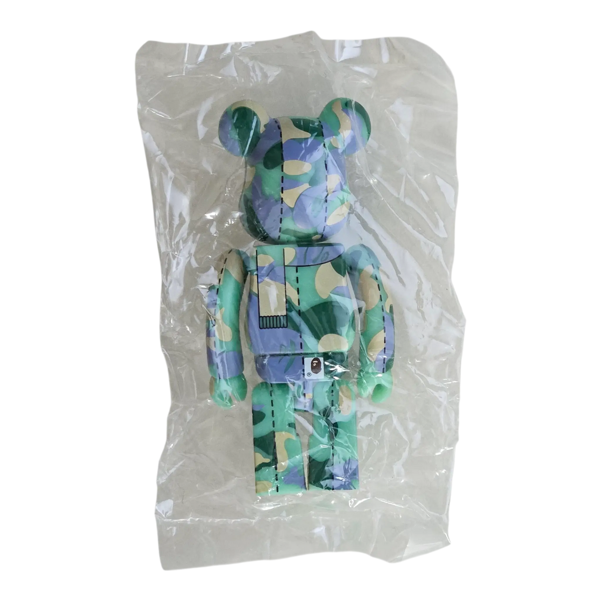 Bearbrick BAPE Play Camo Series 1 Yellow 100% Rückseite