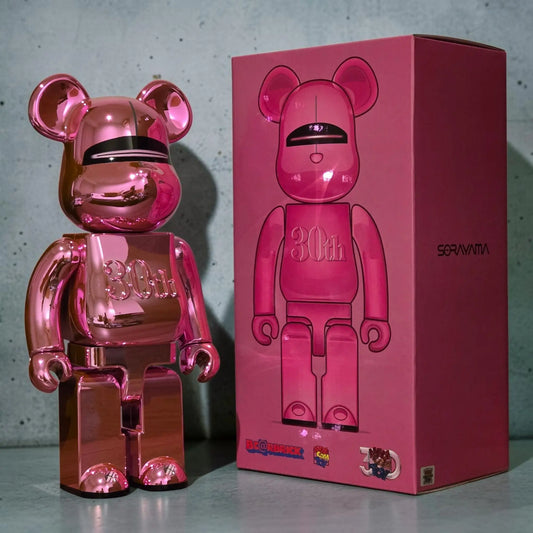 Bearbrick Hajime Sorayama Medicom Toy 30th Anniversary Model Pink 400% mit Verpackung