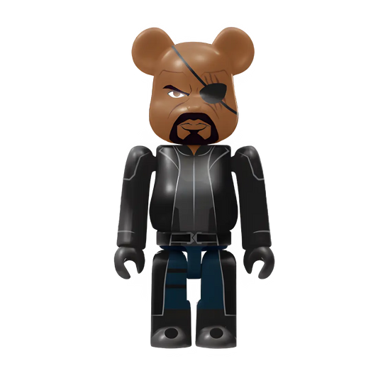 Bearbrick Happy Kuji "MARVEL Studios" - 5 Nick Fury 100% Herstellerbild