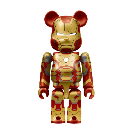 Bearbrick Happy Kuji "MARVEL Studios" - 7 Iron Man Mark 42 100% Herstellerbild