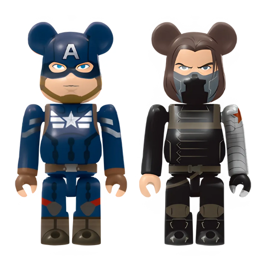Bearbrick Happy Kuji "MARVEL Studios" - B: Captain America (Stealth Suit) & Winter Soldier 100% Herstellerbild 1